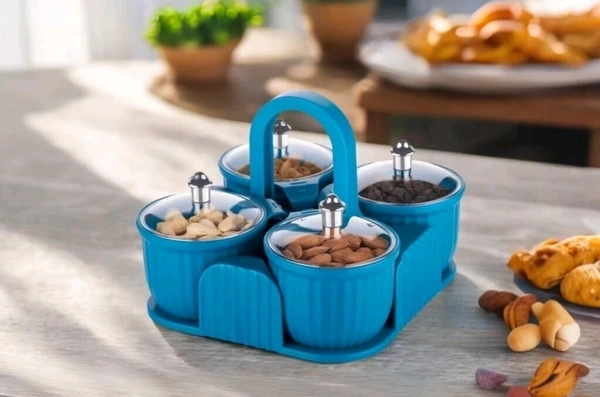4 Jar Dryfruits Set, Candy, Chocolate, Snacks Storage Jar, Masala Jar set For Home And Kitchen 1 Peice Spice Set