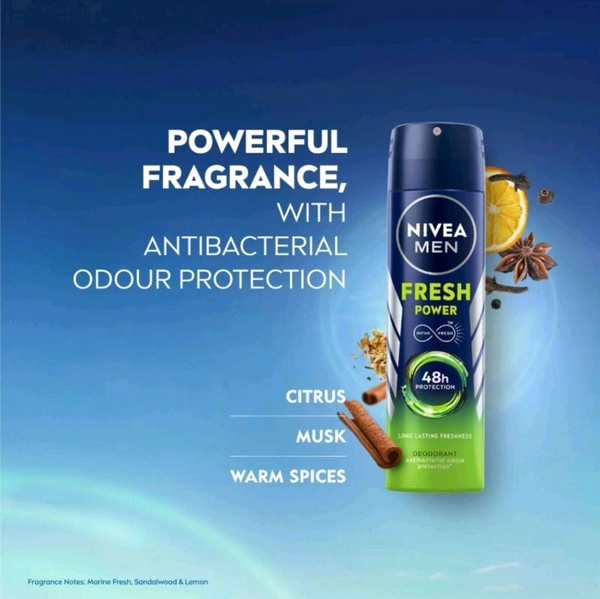 NIVEA Fresh Power Deodorant Spray For Men (150ml)