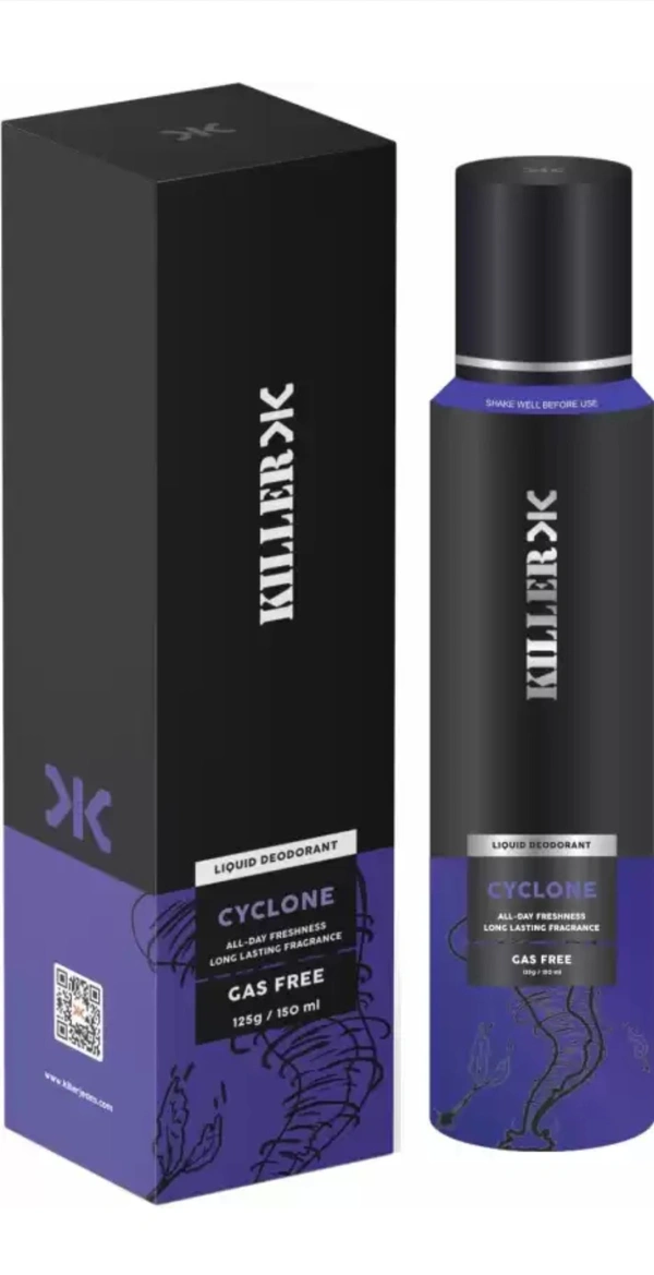 KILLER Cyclone Deodorant Spray For Men & Women(150ml)
