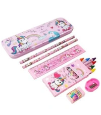 Stationary Unicorn Art Metal Pencil Box For Kids