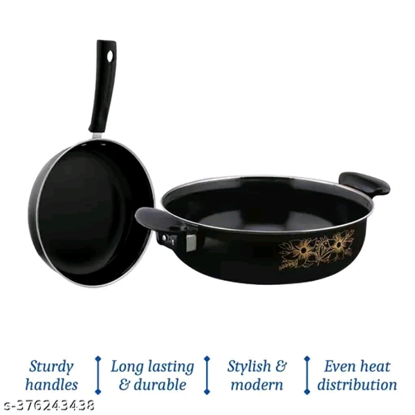 Classy Nonstick Cookware Kadai & Fry Pan For Kitchen, 26 cm Diameter 3.5 L, 26 cm, Capacity 1.5 L, cast Iron, 2.9mm Thickness