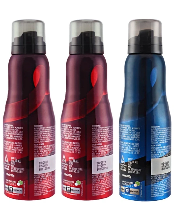 Engage Deo Combo Set | 2 Intrigue & 1 Spirit Deodorant Set For Men(165ml×3=495ml)( Pack Of 3)