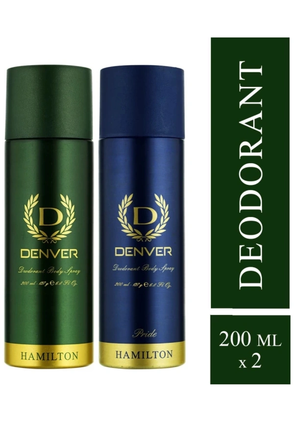DENVER Hamilton & Pride Combo Deodorant Spray ( 400ml, Pack Of 2 )