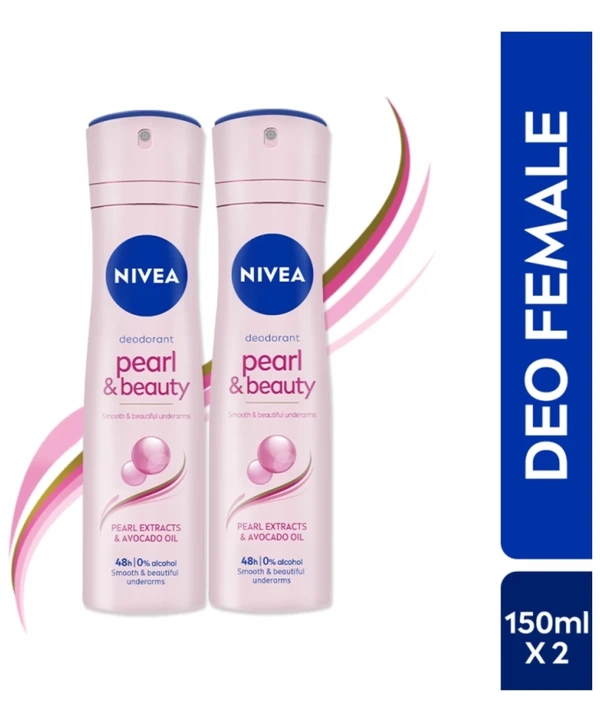 NIVEA Pearl & Beauty Deo For Women ( 300ml, Pack Of 2 )