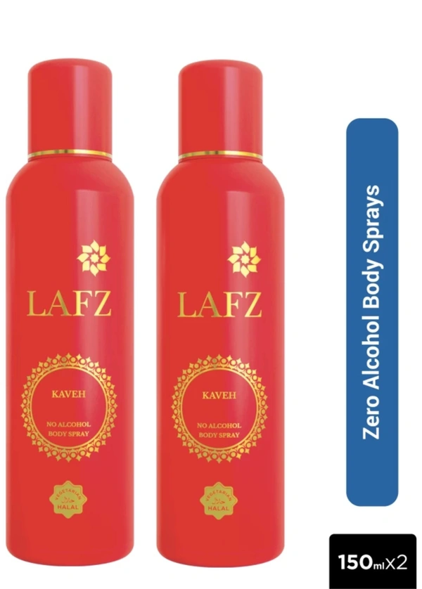 LAFZ Kaveh, No Alcohol Deodorant Long Lasting Spray For Men ( 300ml, Pack Of 2 )