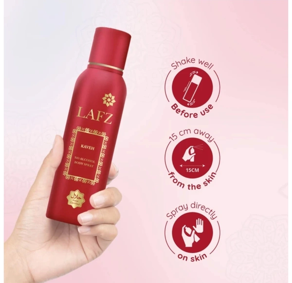 LAFZ Kaveh, No Alcohol Deodorant Long Lasting Spray For Men ( 300ml, Pack Of 2 )