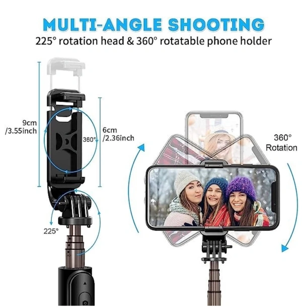 Selfie Stick Tripod, Extendable Selfie Stick with Detachable Wireless Remote and Tripod Stand Selfie Stick Bluetooth Selfie Stick (Black, Remote Included)Name: Pepino Hold up Selfie