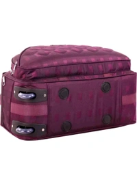 SAKSHI FASHION 65 L Strolley Duffel Bag - Duffle Wheeler Bag for Travel Luggage Bag with Adjustable Handle Large Capacity - Purple - Large Capacity