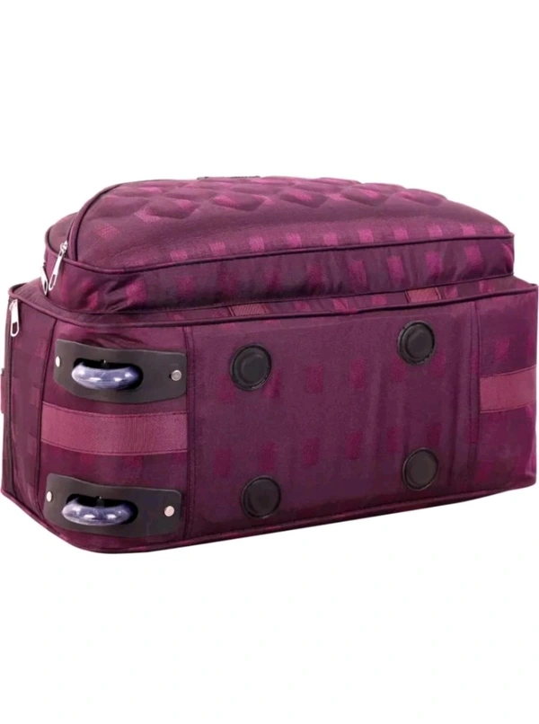 SAKSHI FASHION 65 L Strolley Duffel Bag - Duffle Wheeler Bag for Travel Luggage Bag with Adjustable Handle Large Capacity - Purple - Large Capacity
