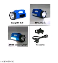 REAL RECHARGEBLE WATERPROOF LED TORCH LIGHT WITH SIDE 12 BRIGHT LED LONG RANGE TORCH LIGHT FLASHLIGHT EMERGENCY LIGHT (MULTICOLOUR)