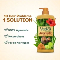DABUR VATIKA Ayurvedic Sampoo, Damage Therapy With 10 Natural Herbs ( 650 ml )