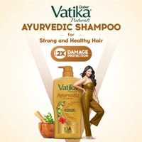 DABUR VATIKA Ayurvedic Sampoo, Damage Therapy With 10 Natural Herbs ( 650 ml )