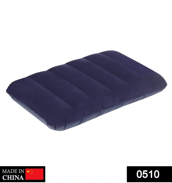 Velvet Air Inflatable Travel Pillow ( Blue )