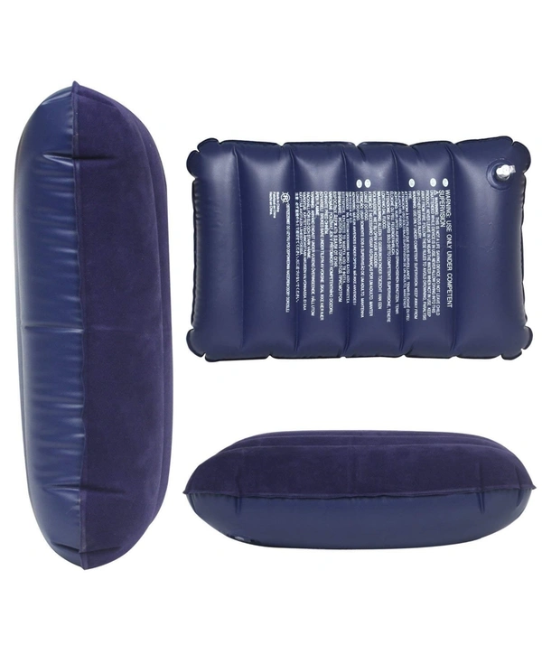 Velvet Air Inflatable Travel Pillow ( Blue )