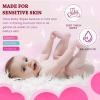 GLIDER Baby Wipes With Aloe Vera, Vitamin E & Mild Fragrance ( Pack Of 2 )
