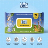 Little Smile Baby Wipes - Soft, Safe & Gentle Care Pack of 2| 72 Wipes (2 Wipes)