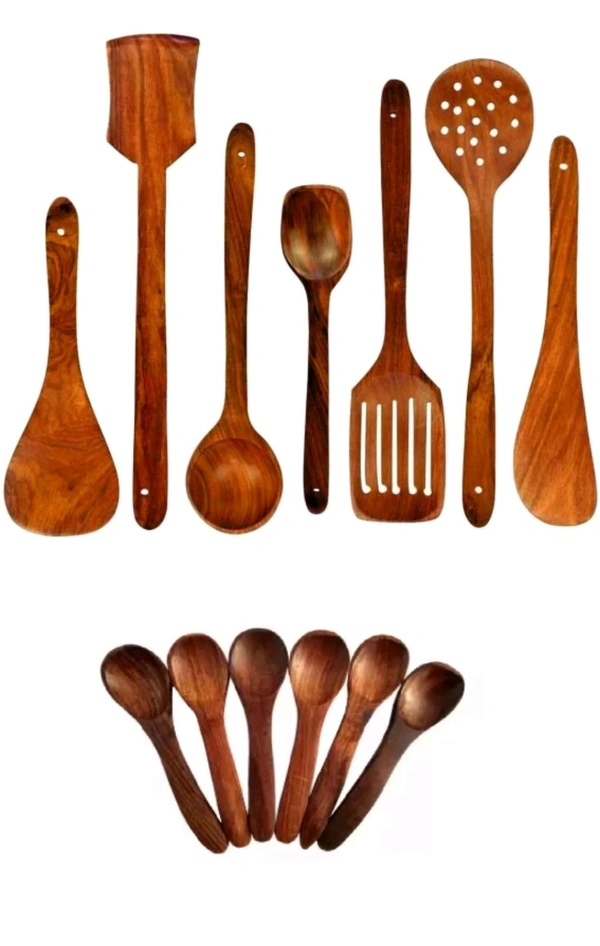 Handmade Wooden Spatula Cooking Serving Tools Set