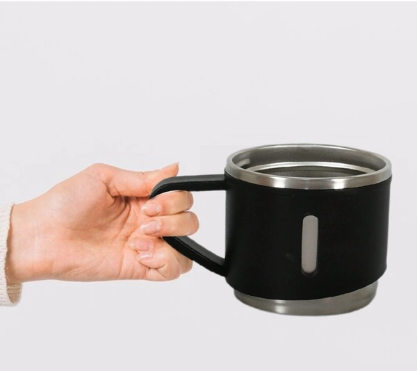 Stainless Steel Vacuum Coffee / Tea Cup, Tea Mug Hot Insulated Double Wall Stainless Steel, Coffee, and Milk Cup with Handle Easy To Carry: Coffee Cup (6 pc)