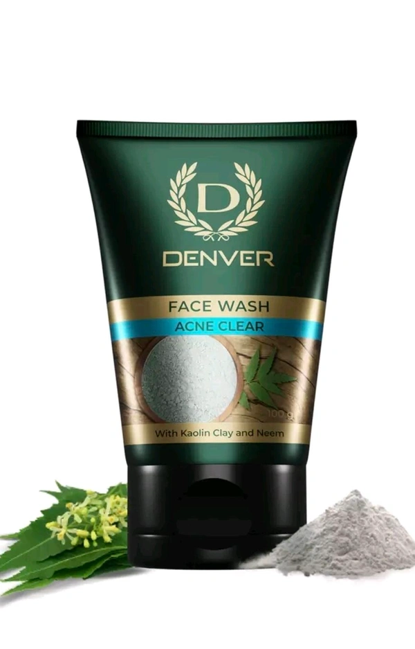 Denver Acne Clear Face Wash with Kaolin Clay & Neem -100g
