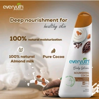 Everyuth Naturals Body Lotion Nourishing Cocoa| 48 hr Moisturization|Long-lasting|Quick Absorbing|for Men & Women|Pure Cocoa|100% Natural Almond Milk - 200ml