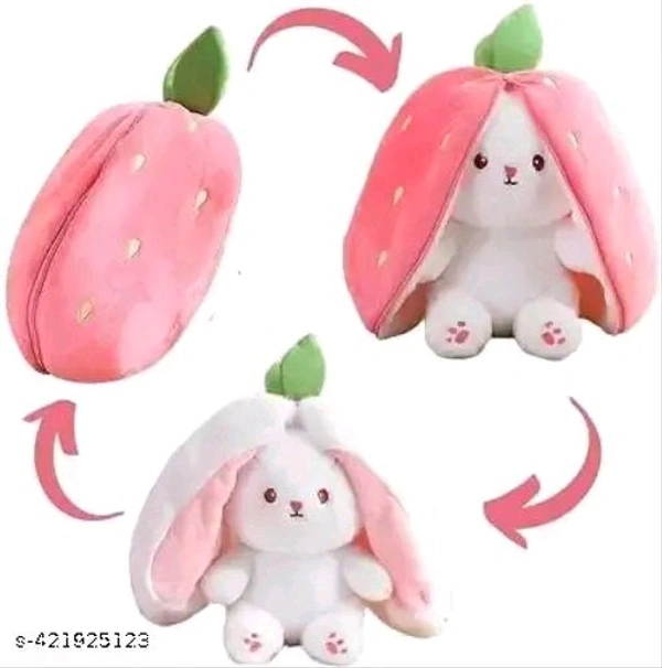 ARYAN Reversible Fruit Bunny Stuffed Rabbit Doll Easter Gifts Kids birthday surprise Gift soft toy (Size:- 40 cm)