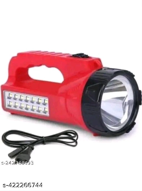 RED COLOR FLASH TORCH LIGHT 2MODE LIGHTING 700MTR LONG RANGE 1800MAH BATTERY TORCH LIGHT.