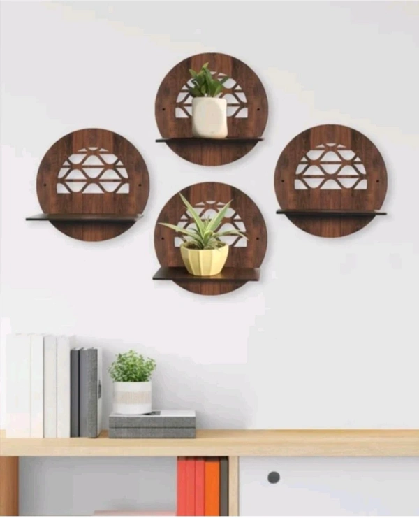 wall hanging Wall Shelf (Number of Shelves - 4) (9.5 inch, Brown)

