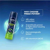 NIVEA Fresh Power Deodorant Sprsy For Men (150ml) - Pack Of 1
