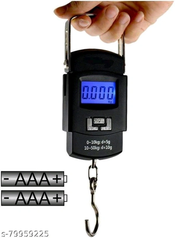 Electronic Portable Fishing Hook Type Digital LED Screen Luggage Weighing Scale ( 50kg )