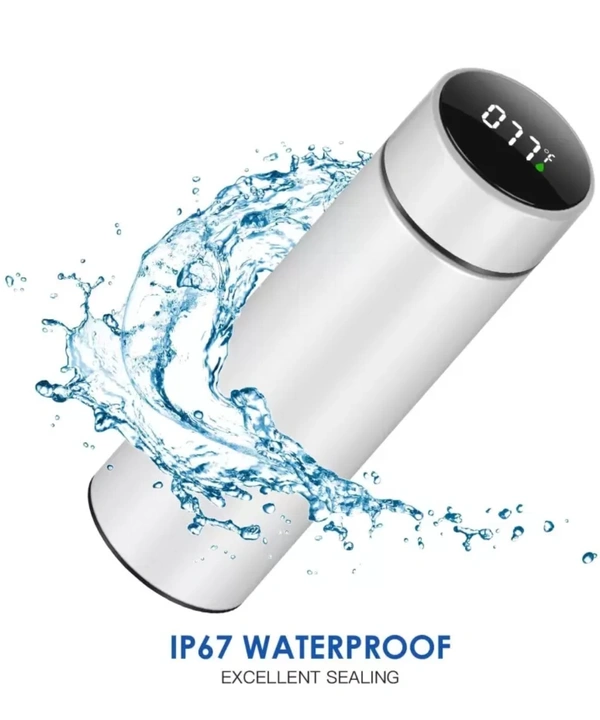 Smart LED Temperature Water Bottle (500ml) - White
