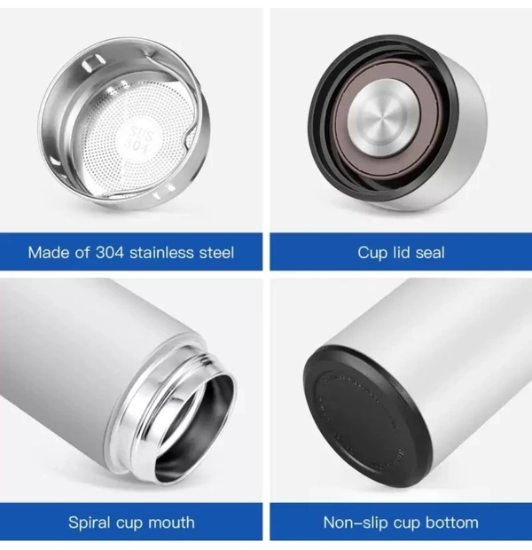 Smart LED Temperature Water Bottle (500ml) - White