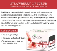 OXYGLOW HERBALS Lip Balm Scrub For Lightning & Brightening Dark Lip Scrub Strawberry ( 20g )