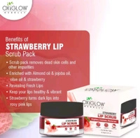 OXYGLOW HERBALS Lip Balm Scrub For Lightning & Brightening Dark Lip Scrub Strawberry ( 20g )