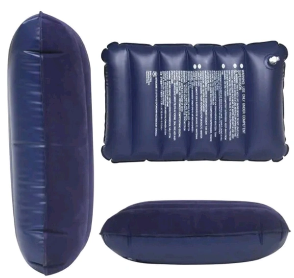 VELVET AIR INFLATABLE TRAVEL PILLOW (BLUE) - Pack Of 1