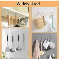 Wall Hooks & Wall Hangers Tex Hooks Pack of 30, for Wall Heavy Duty, Self Adhesive Hook, Wall hangings, Kitchen Accessories Items, Clothes Hanging, Sticky Photo Frame Hangers, Strong
