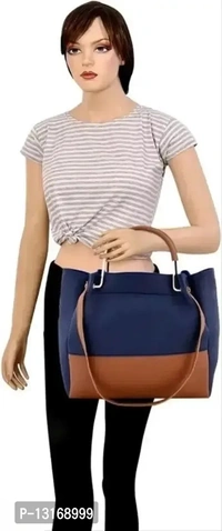 Fancy Pu HandBags For Women 4 Peices - Nevy Blue