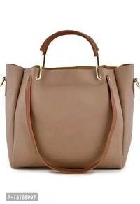 Fancy Pu HandBags For Women 4 Peices - Coffee