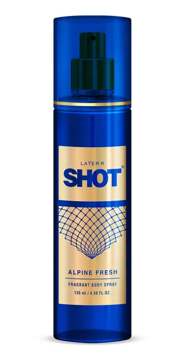 LAYER'R Shot Alpine Fresh Long Lasting Fragrance Body Spray ( 135 ml )