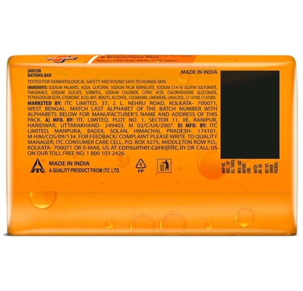 Savlon
Glycerin Soap Bar with Protection, Natural Origin Glycerin, 120g Combo Pack (8 x 120 g)