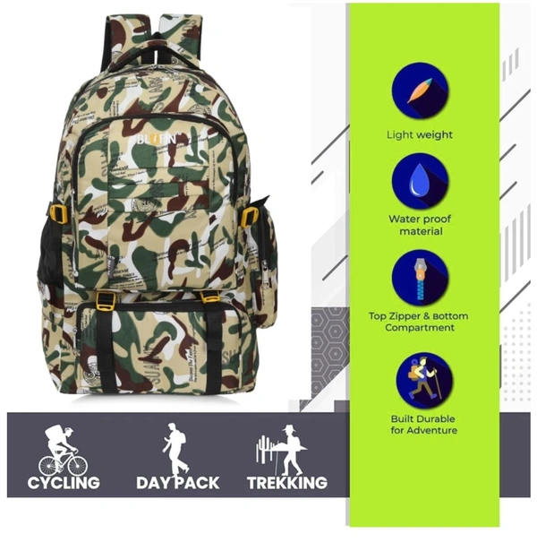 Stylish Backpack For Traveling, Camping ( 55 L ) - Green