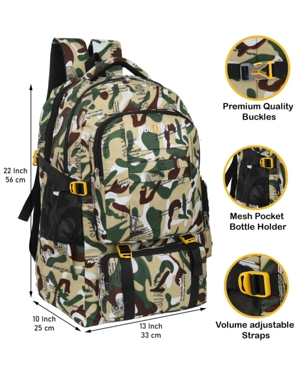 Stylish Backpack For Traveling, Camping ( 55 L ) - Green