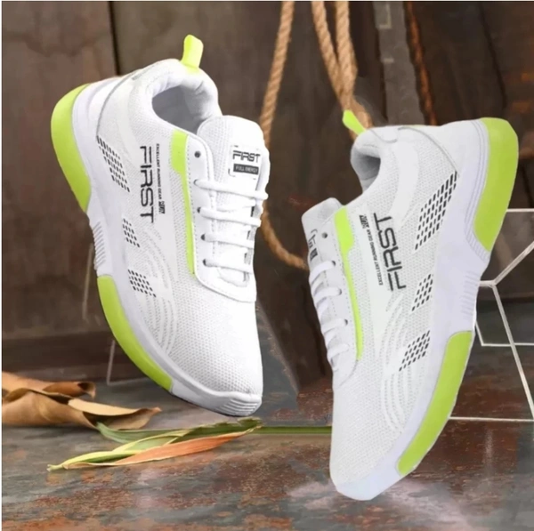 Premium Quality Sports Shoes For Men  - 7, White