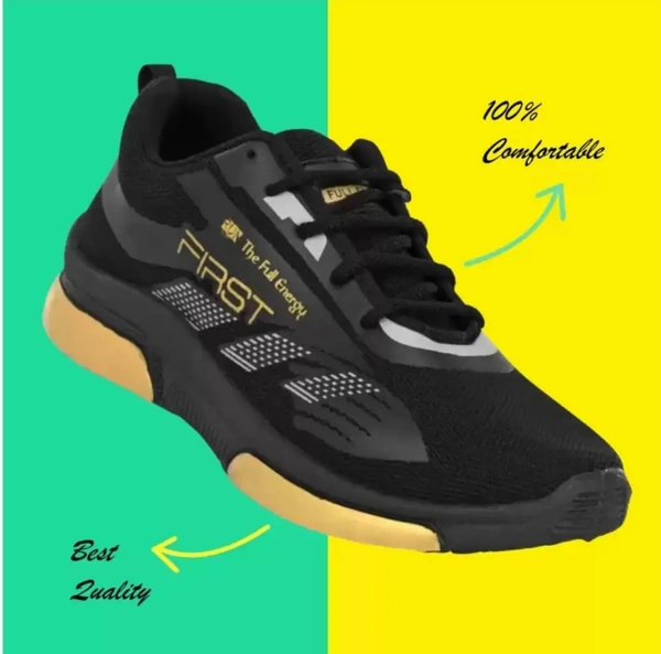 Premium Quality Sports Shoes For Men  - 10, Black