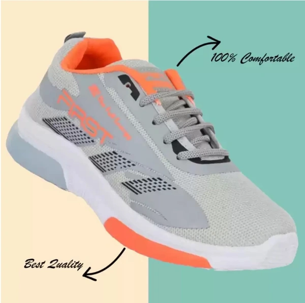 Premium Quality Sports Shoes For Men  - 7, Orange