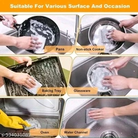 Non Scratch Dish Wash Cloth- Go Multipurpose Wire & Microfiber Dishwashing Rags for Wet and Dry, Easy Rinsing, Reuse Cleaning Cloth for Kitchen, Sinks, Pot & Pans. - Pack of 30