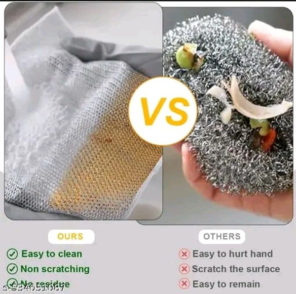 Non Scratch Dish Wash Cloth- Go Multipurpose Wire & Microfiber Dishwashing Rags for Wet and Dry, Easy Rinsing, Reuse Cleaning Cloth for Kitchen, Sinks, Pot & Pans. - Pack of 30