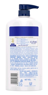 Clinic Plus
Strong & Long, Healthy Hair Shampoo with Milk protein & Multivitamins (1 L)