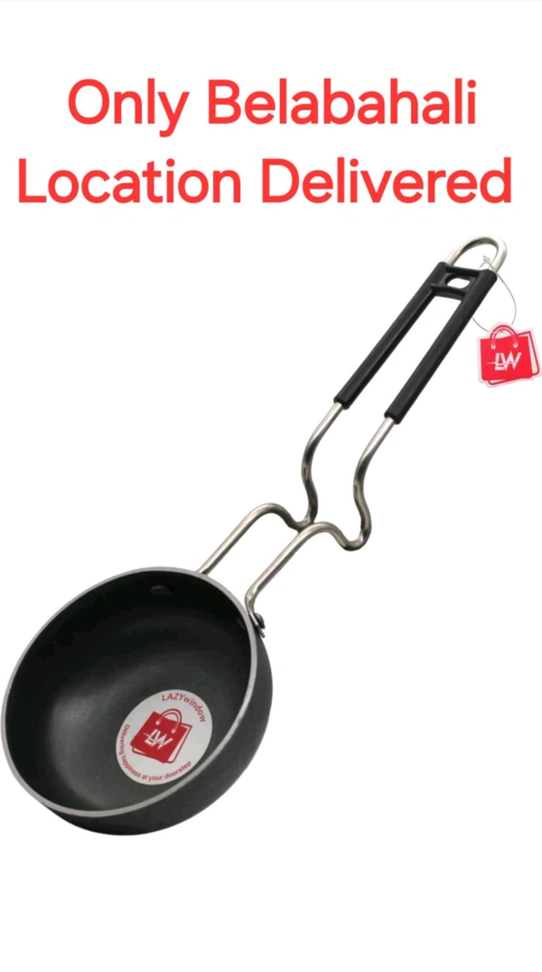 Essential Iron Tadka Pan With Steel Handle, Tadka Pan 12 cm Diameter 0.3 L Capacity (Iron, Induction Bottom 