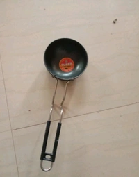 Essential Iron Tadka Pan With Steel Handle, Tadka Pan 12 cm Diameter 0.3 L Capacity (Iron, Induction Bottom 