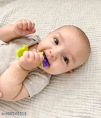 Baby Fruit Feeder Pacifier.Rattler (1 Pcs) with 1 PCS Silicone Food Dispensing Spoon 90ML and 1 pcs Fruit Teether 1pcs Finger Brush 1 pcs Baby bib 1 pcs Steel Bottle 240 ML (MULTICOLOUR)